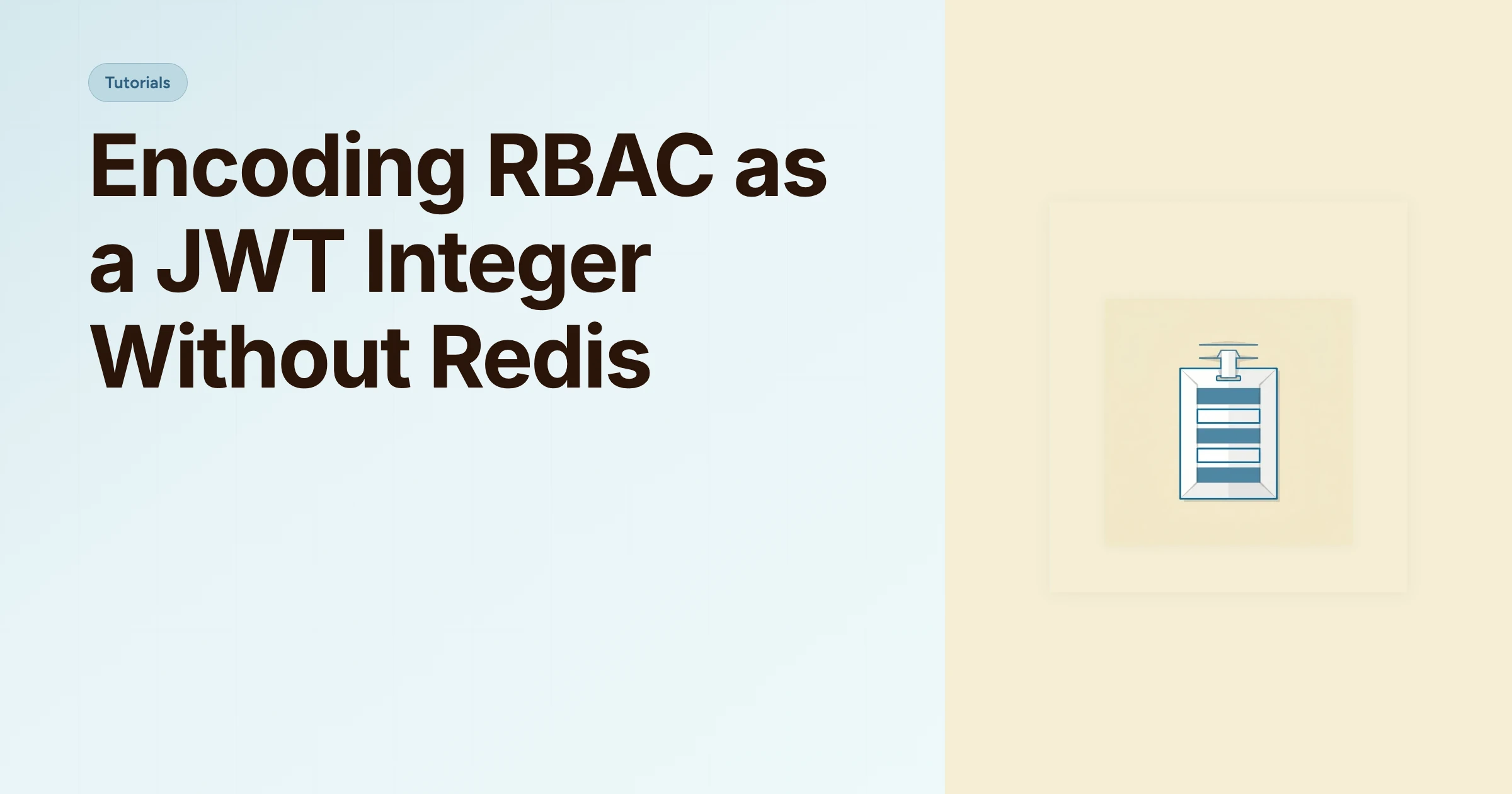 Encoding RBAC as a JWT Integer Without Redis cover
