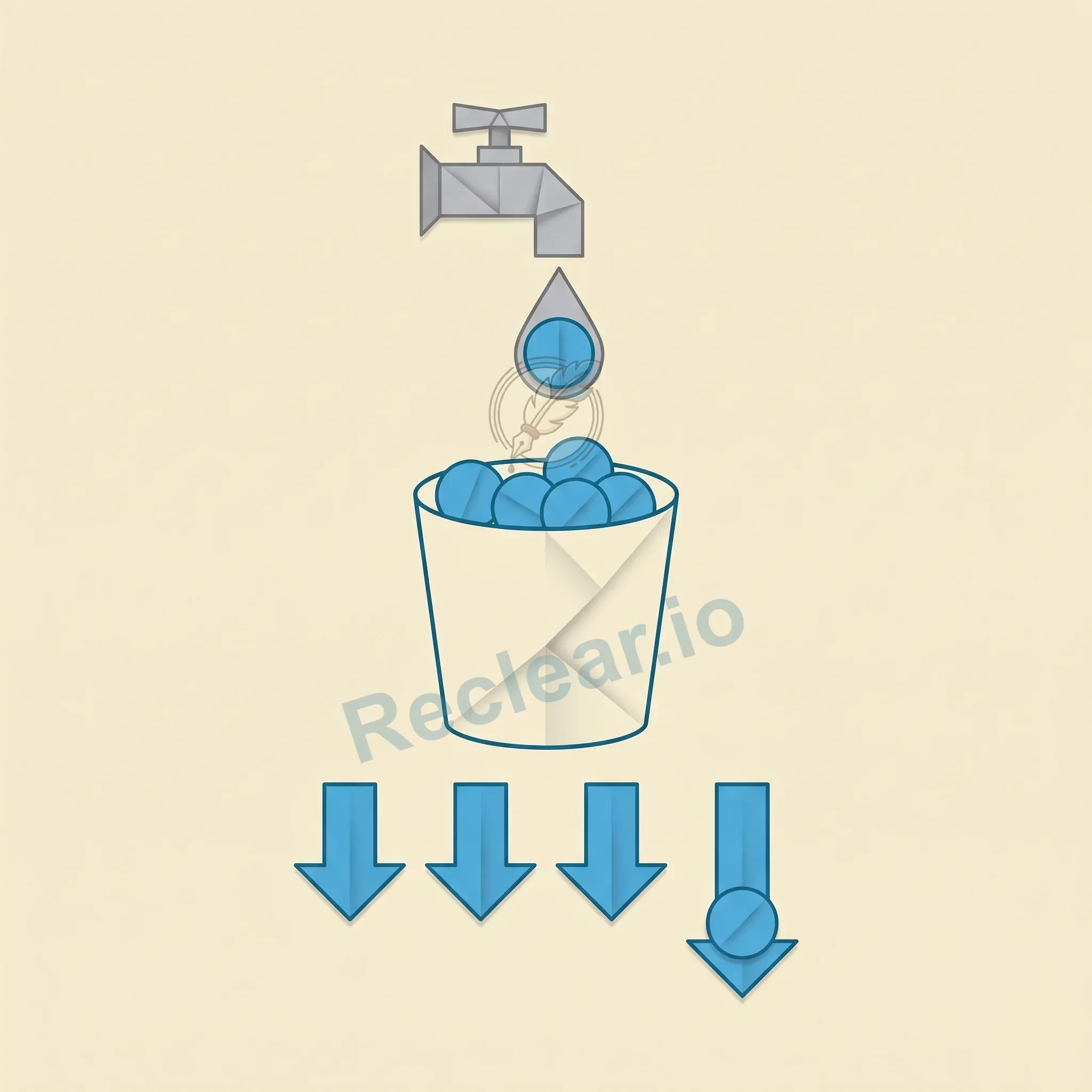Leaky bucket: requests queue and drain at constant rate; traffic shaping for downstream protection; queue-based smoothing