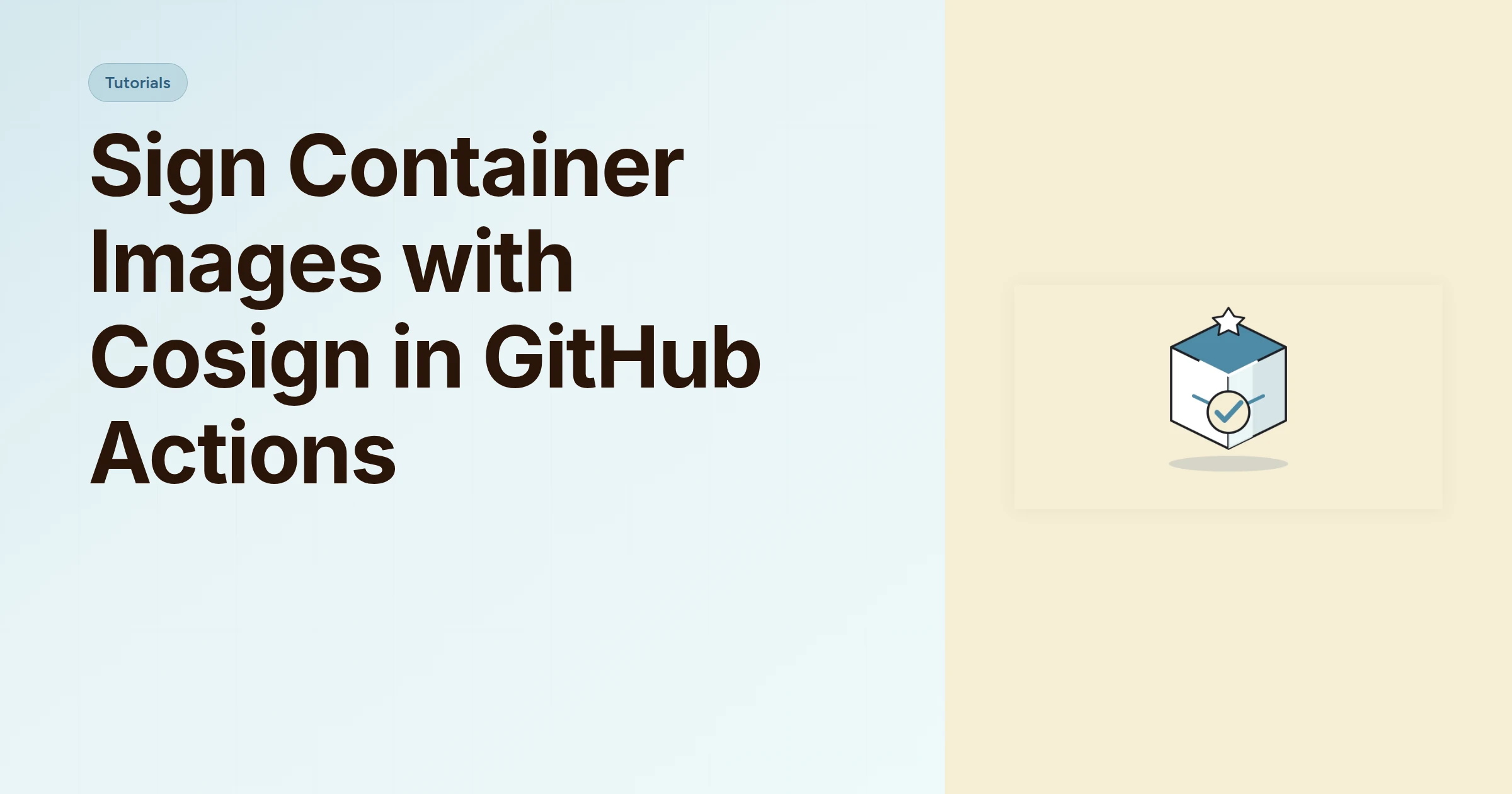 Sign Container Images with Cosign in GitHub Actions cover